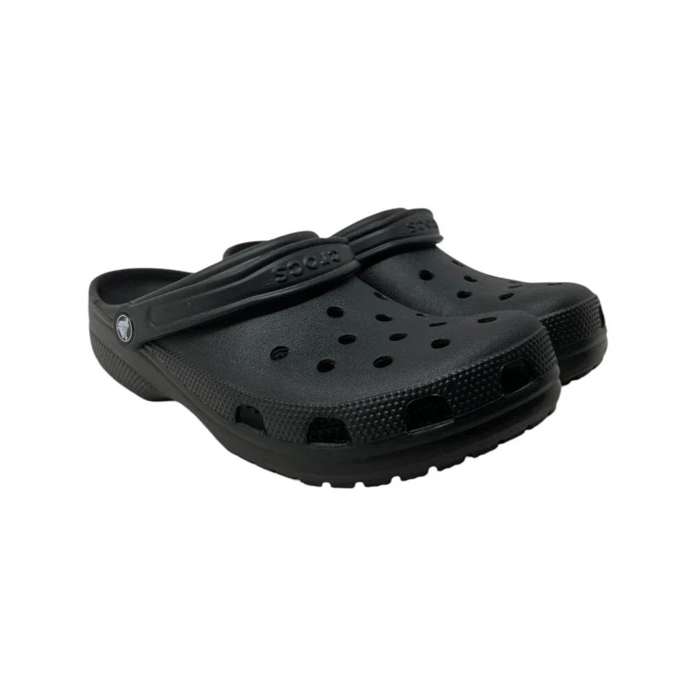 Crocs Clog Shoes Men Size 10 Women Size 12 Black Solid
